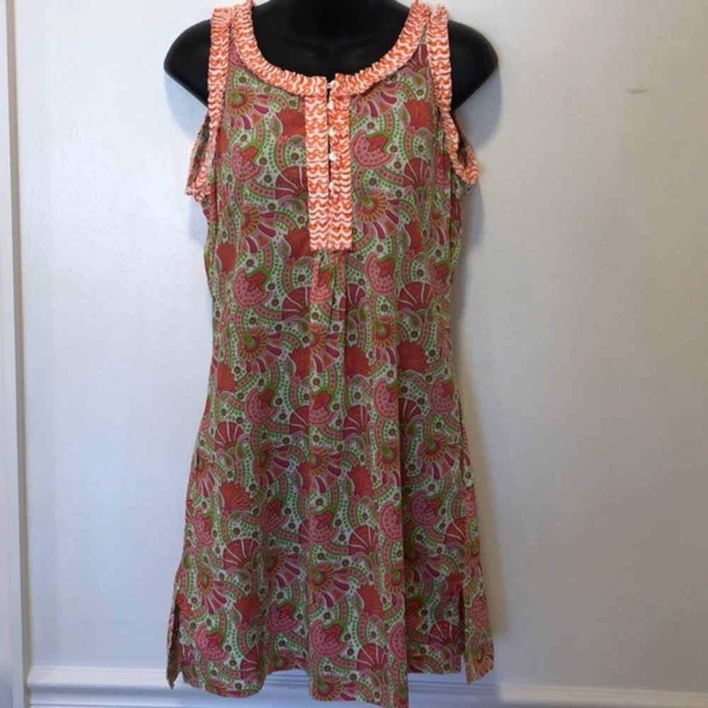 Gretchen Scott Pink SleevelesPaisley Dress Size XS